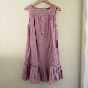 New dear creatures embroidered sleeveless dress M